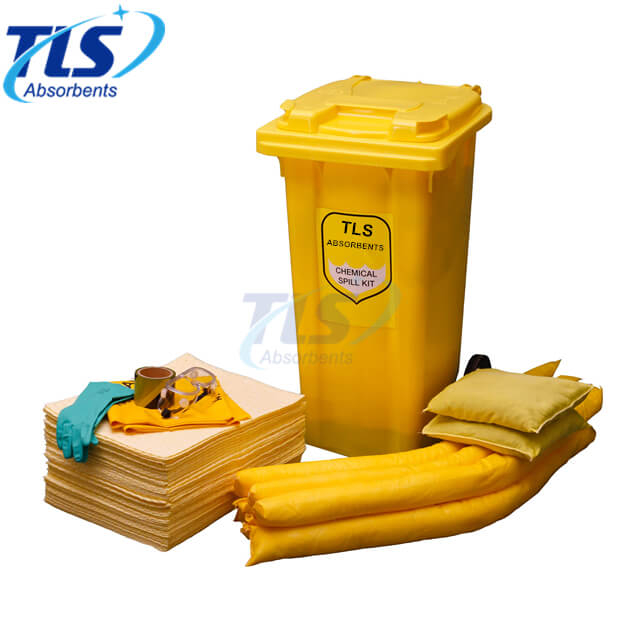 660L mobile yellow chemical spill control kits