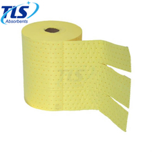 Spill Control Chemical Absorbent Rolls Yellow Color Perforated Type
