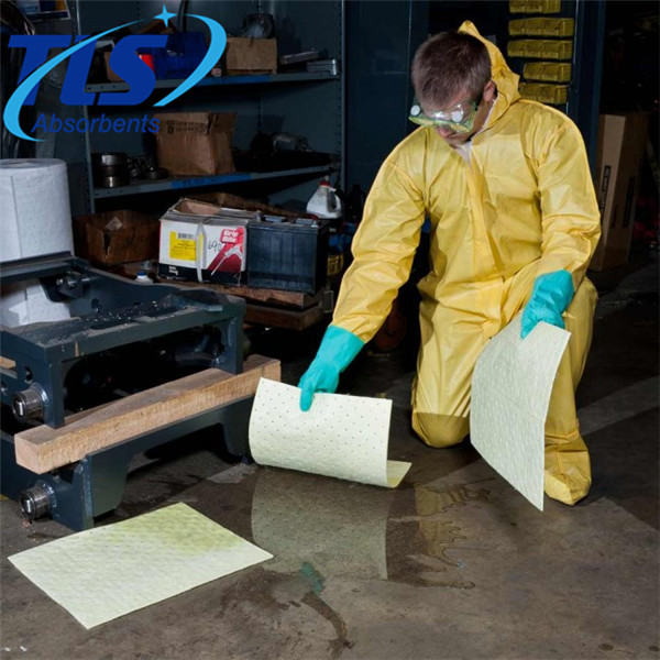 Yellow Hazardous Chemical Absorbent Mat Rolls 40cm*50m*8mm china