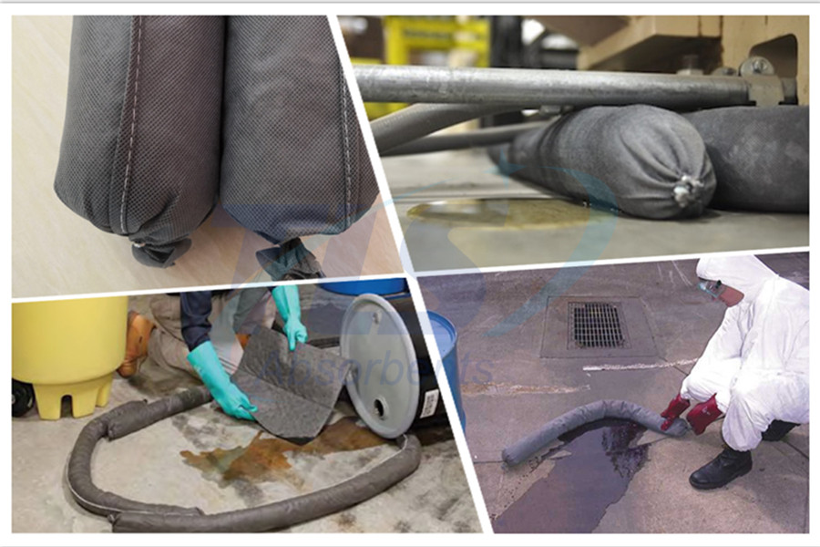 20CM x 6M Universal Sorbent Boom Socks Absorb Oil & Chemical Spills 